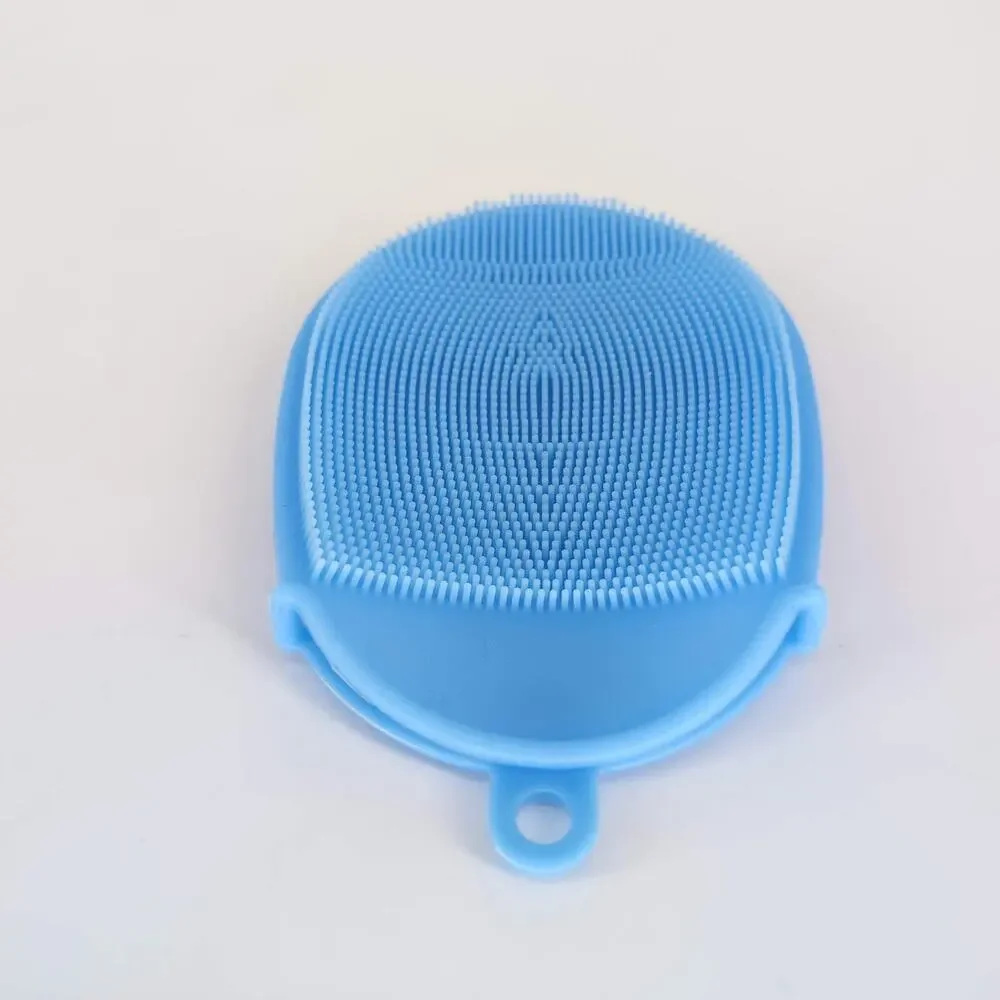 Double Sided Blue Silicone Glove Type Body Scrubber / Bath Brush - New / Unused